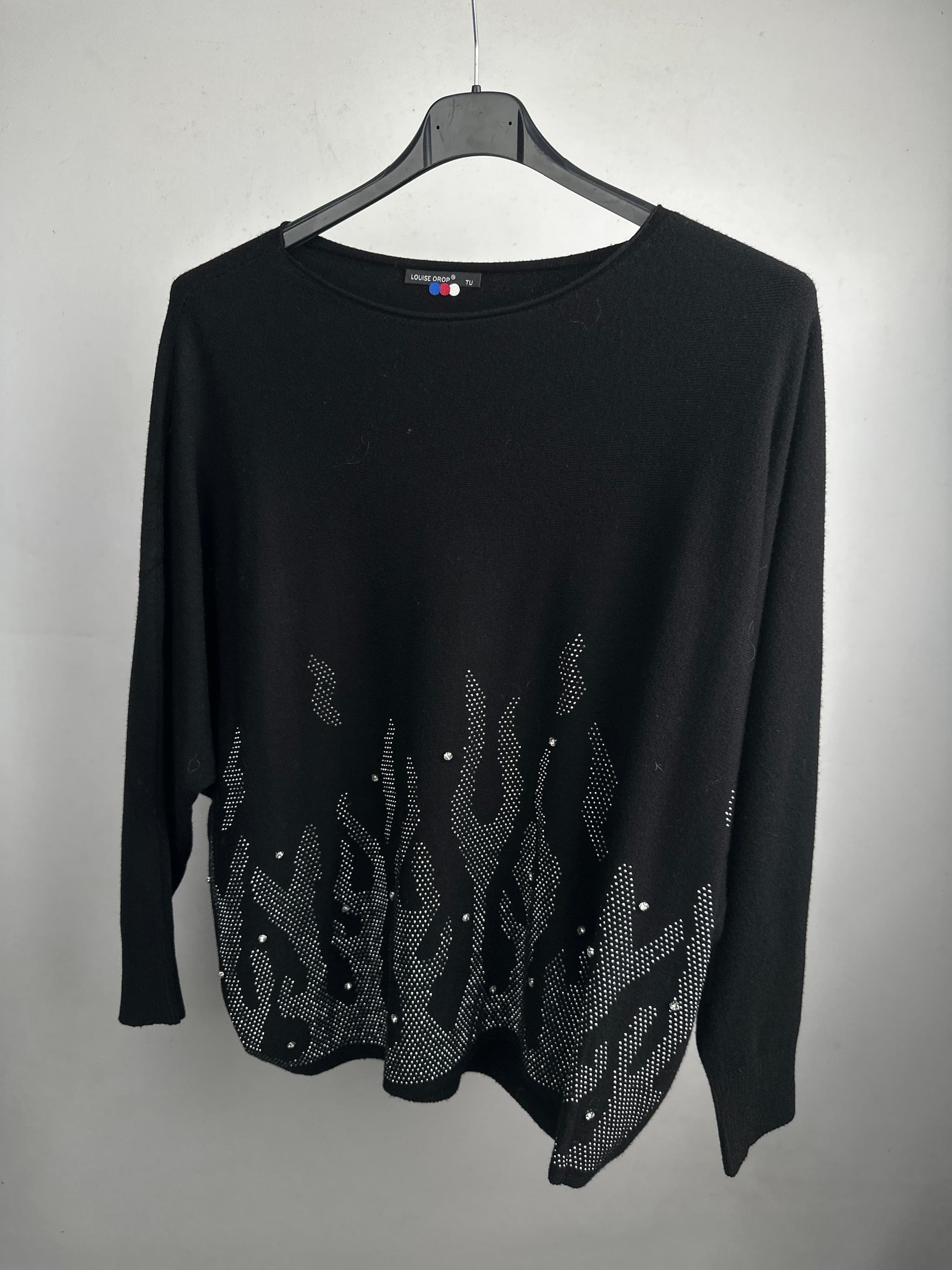 Sweter z cyrkoniami na dole WYPRZEDAŻ