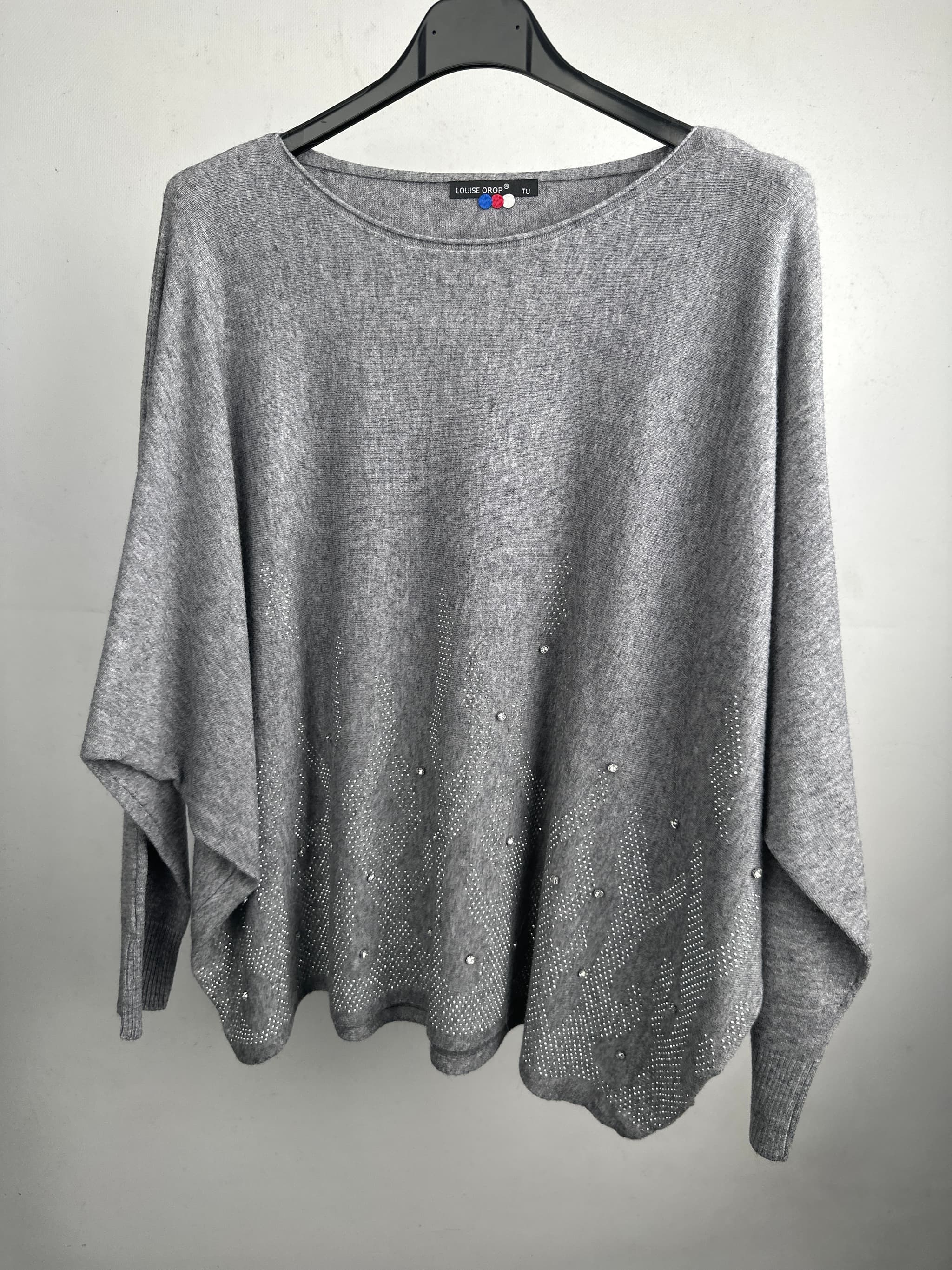 Sweter z cyrkoniami na dole WYPRZEDAŻ