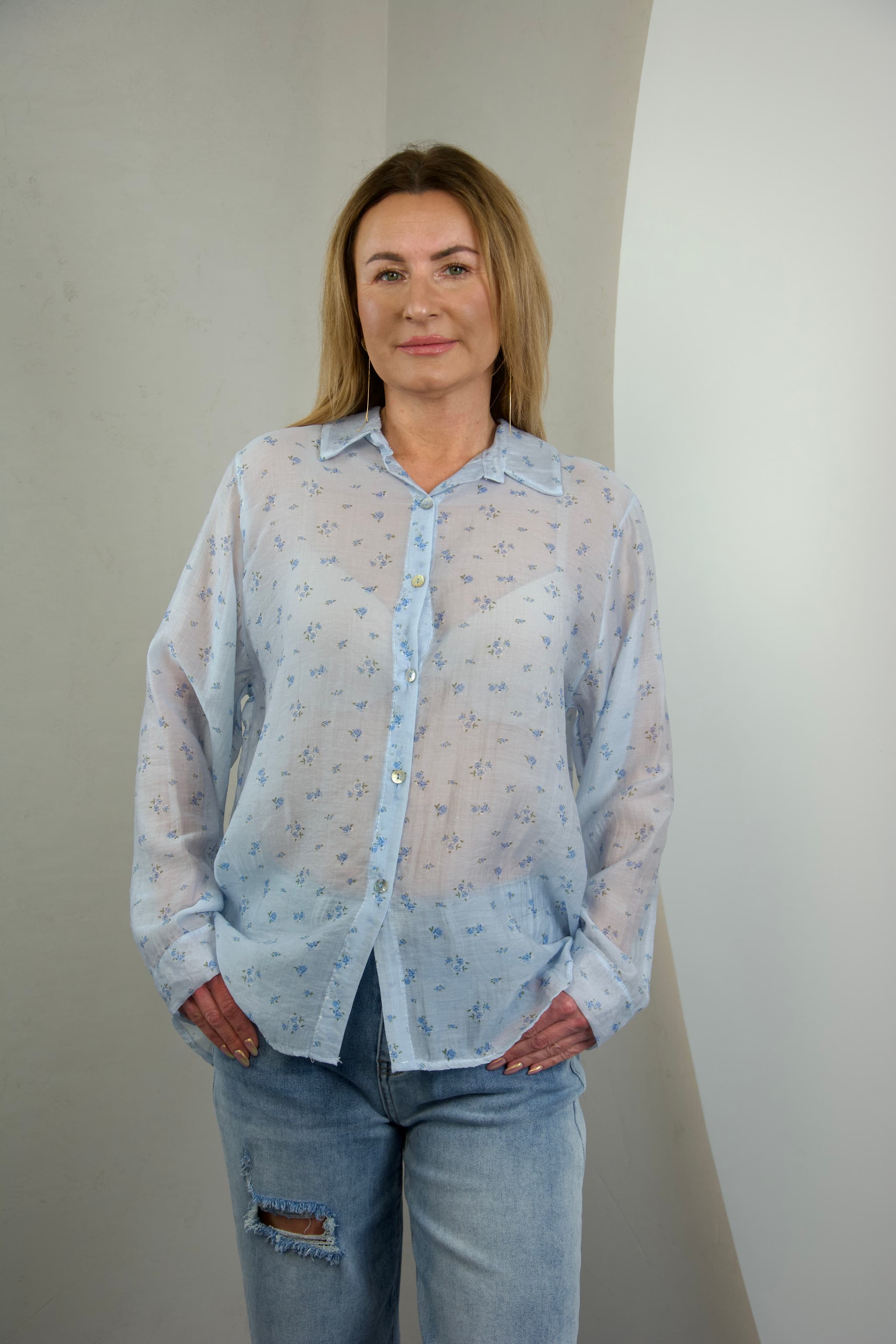 Flower-print shirt