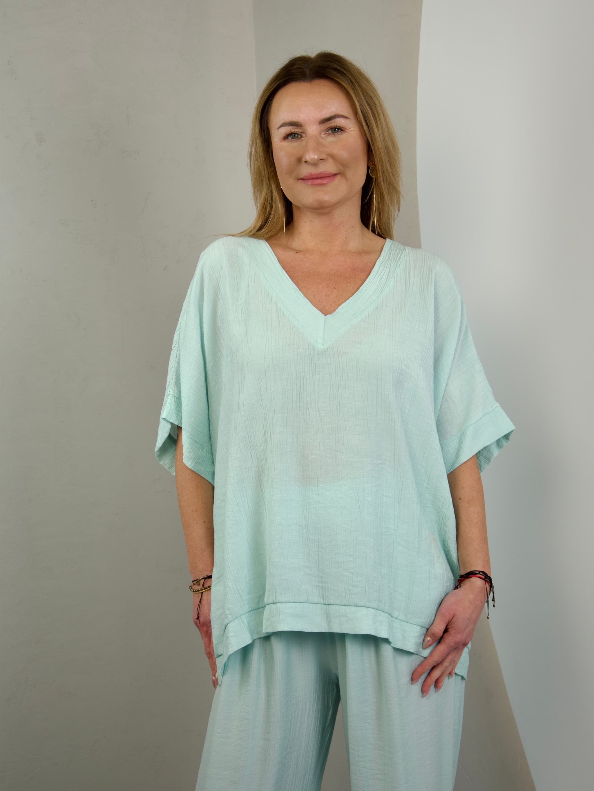 Bluzka basic kreszowana