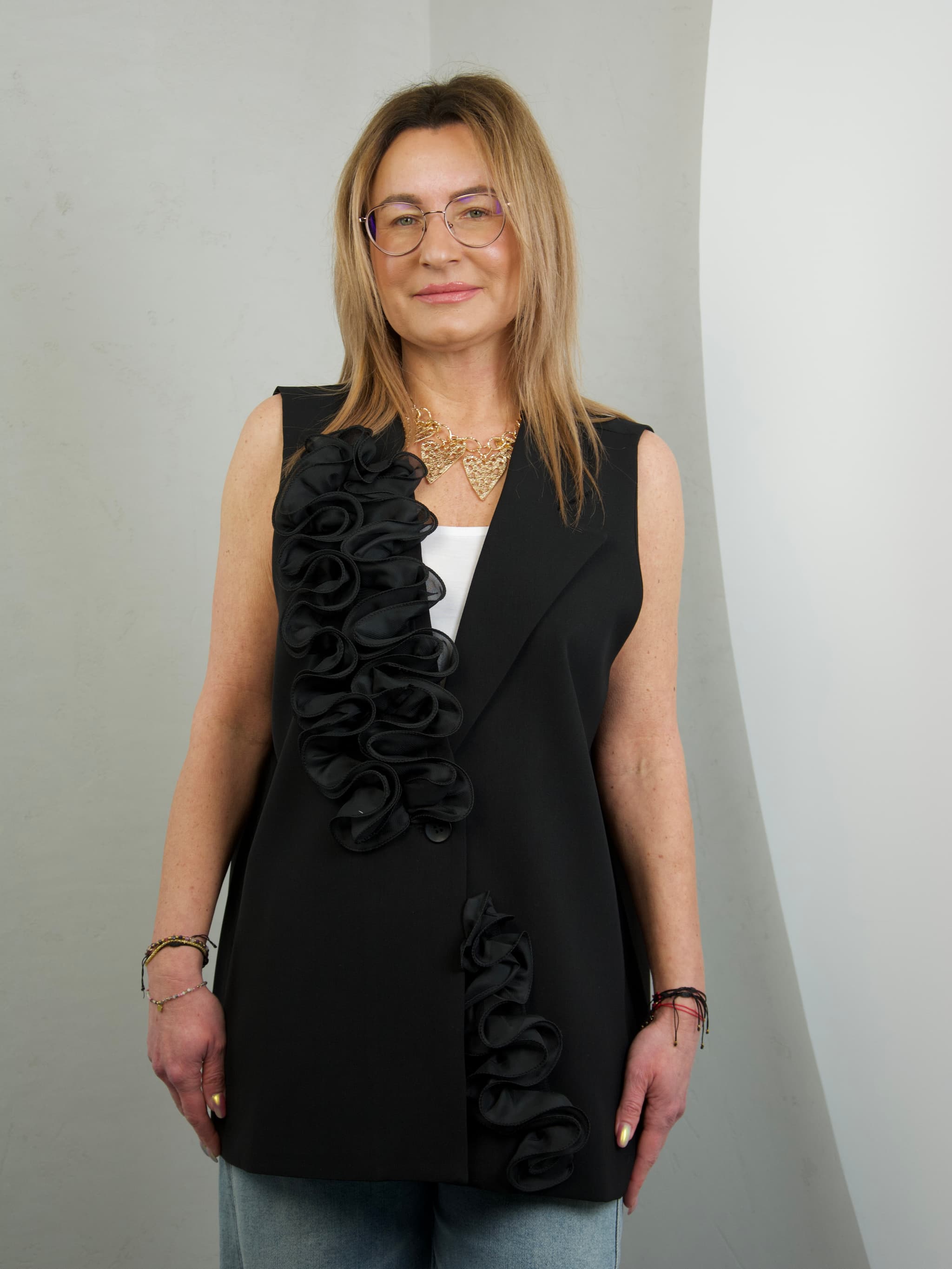 Vest with decoration