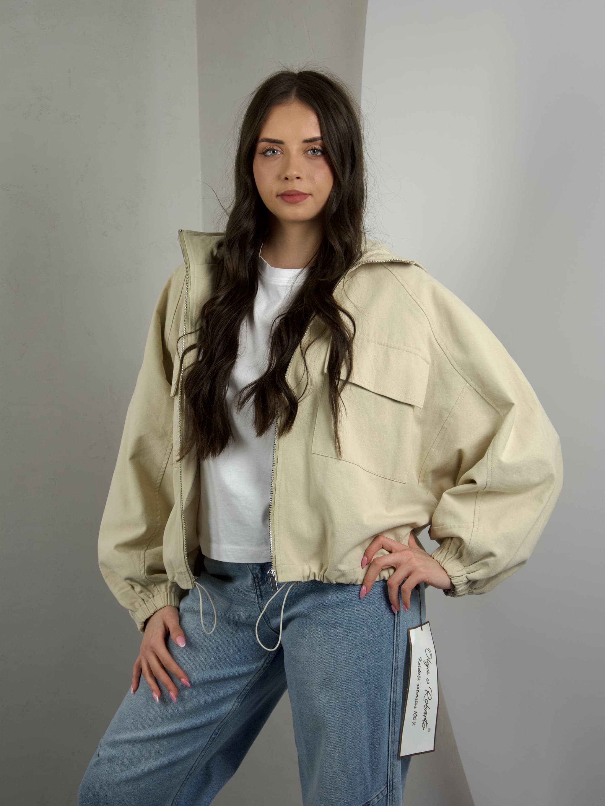 Hooded bomber jacket