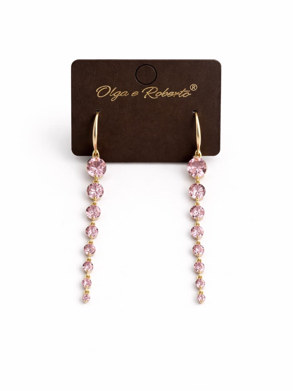 Long cubic zirconia earrings