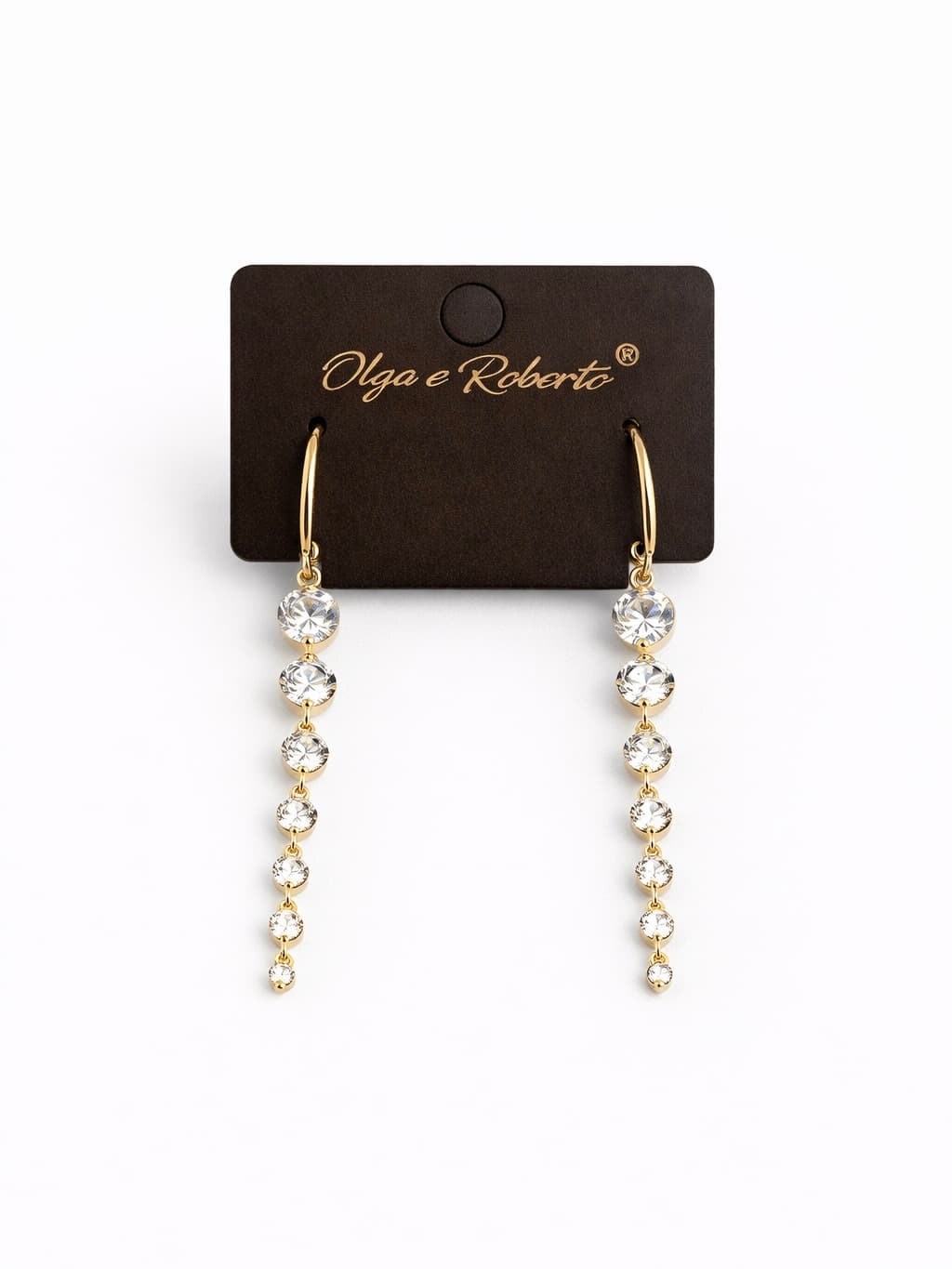 Long cubic zirconia earrings
