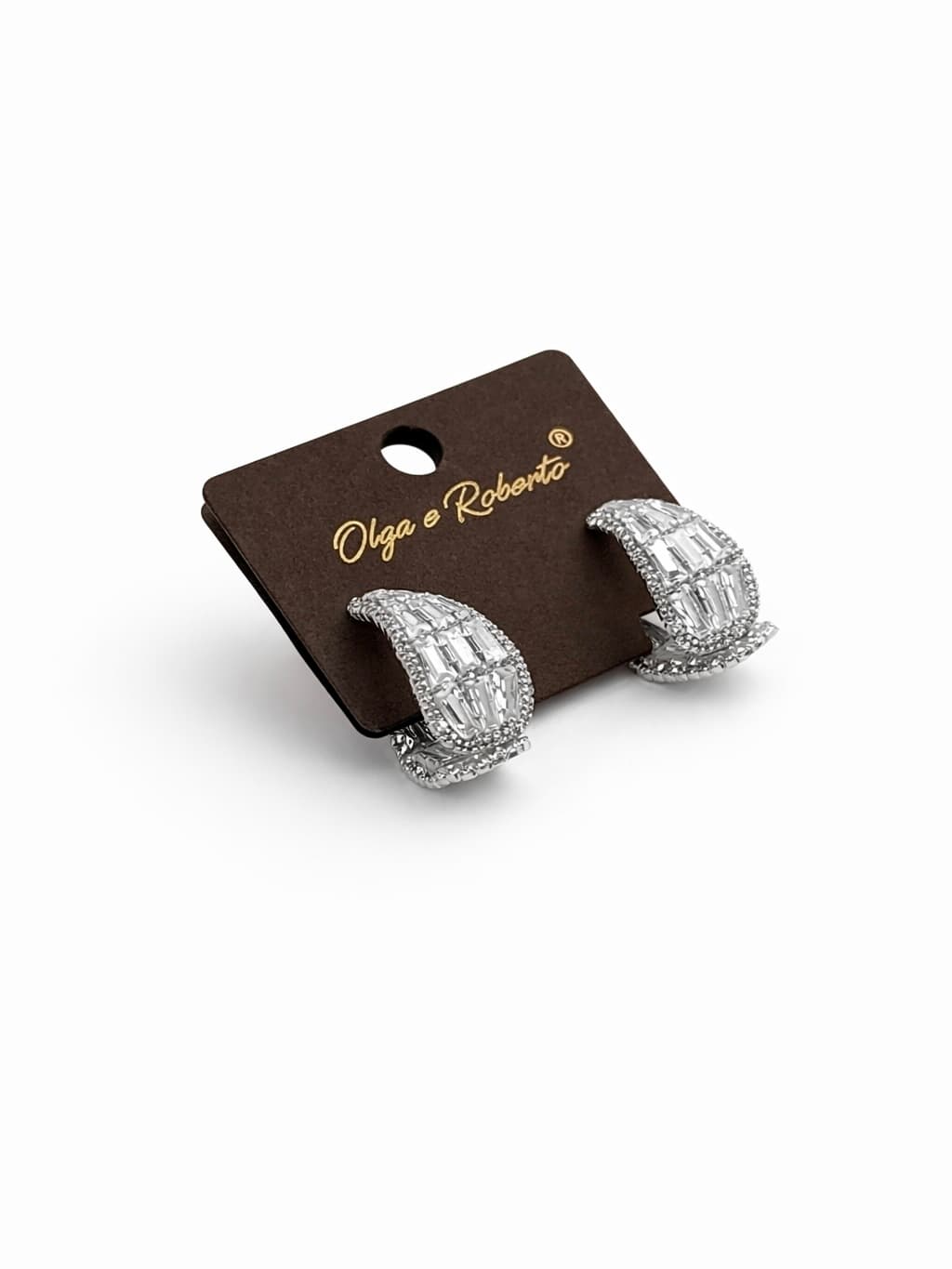 Double teardrop cubic zirconia earrings