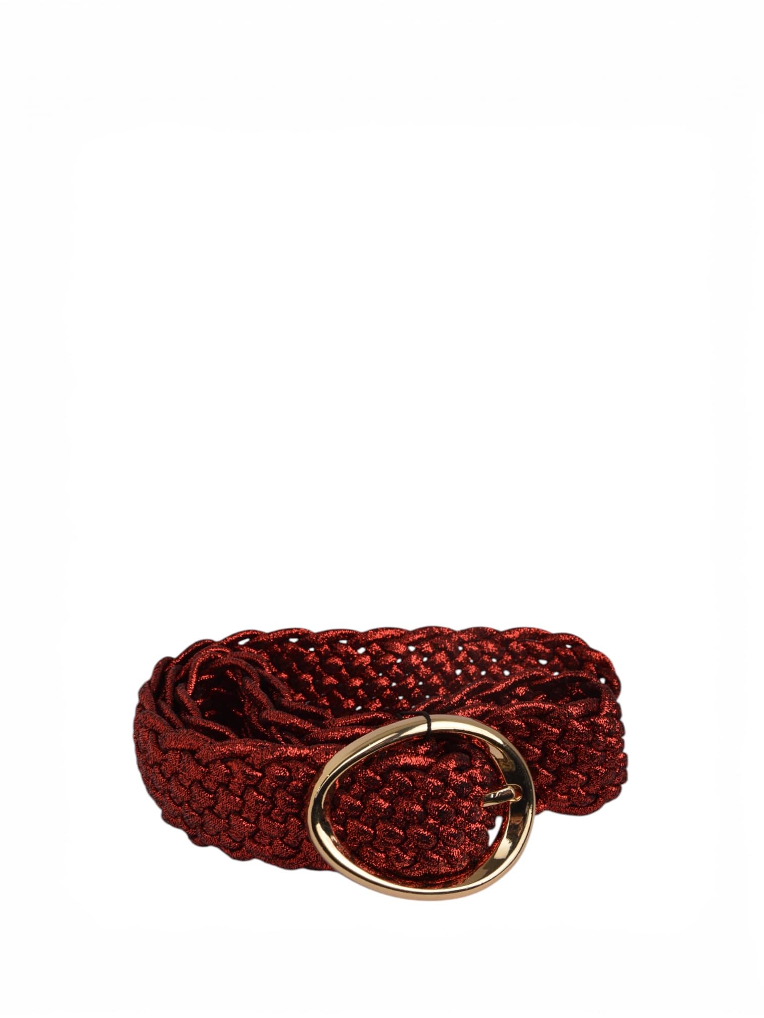 Pasek jodełka z brokatem okrągłą klamra